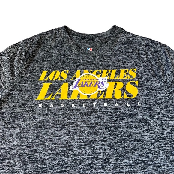 Los Angeles Lakers Basketball NBA Grey/Black Warm Up Shooting Shirt Men’s Size S - Picture 4 of 8